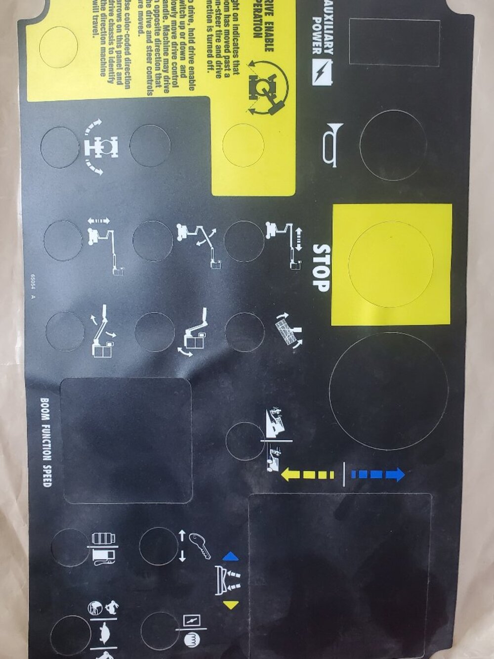 Genie Platform Control Panel Replacement Decal 65054-A New
